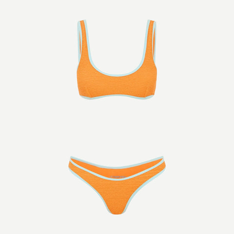 90's Duo Crop Top - Apricot Sky Crimp - Galvanic.co