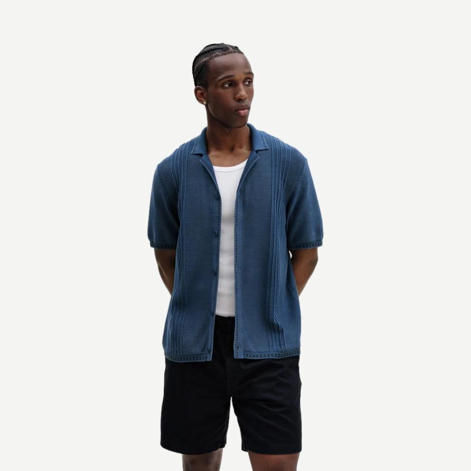 Ivy Shirt Dyed Cotton - Blue - Galvanic.co