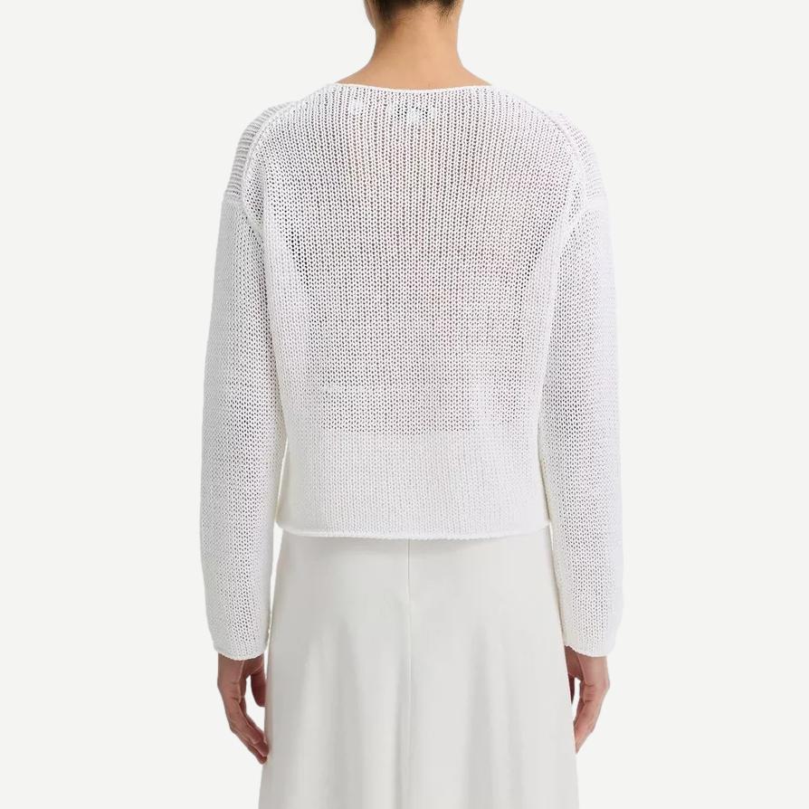 Coated Cotton Pullover - Optic White - Galvanic.co