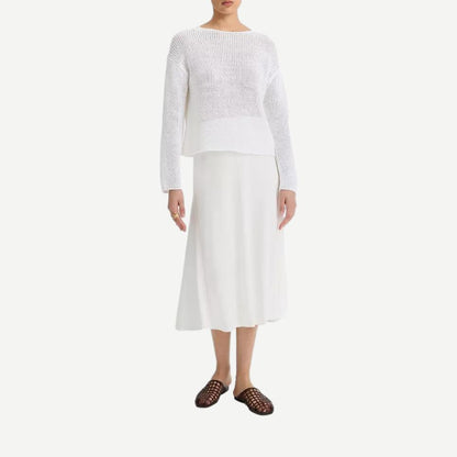Coated Cotton Pullover - Optic White - Galvanic.co