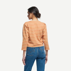 Janney Stripe Henley - Caramel Prato Stripe - Galvanic.co