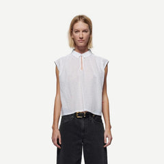 Jody Sleeveless Shirt - White - Galvanic.co