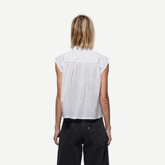 Jody Sleeveless Shirt - White - Galvanic.co