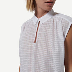 Jody Sleeveless Shirt - White - Galvanic.co