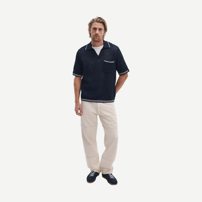 Johnny Collar Crochet Polo Shirt - Salute - Galvanic.co