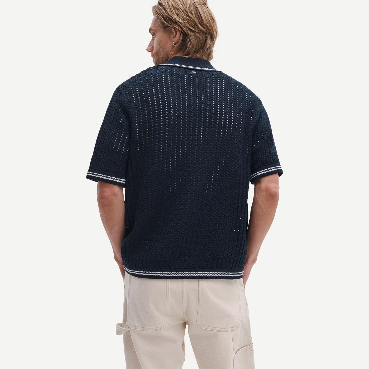 Johnny Collar Crochet Polo Shirt - Salute - Galvanic.co