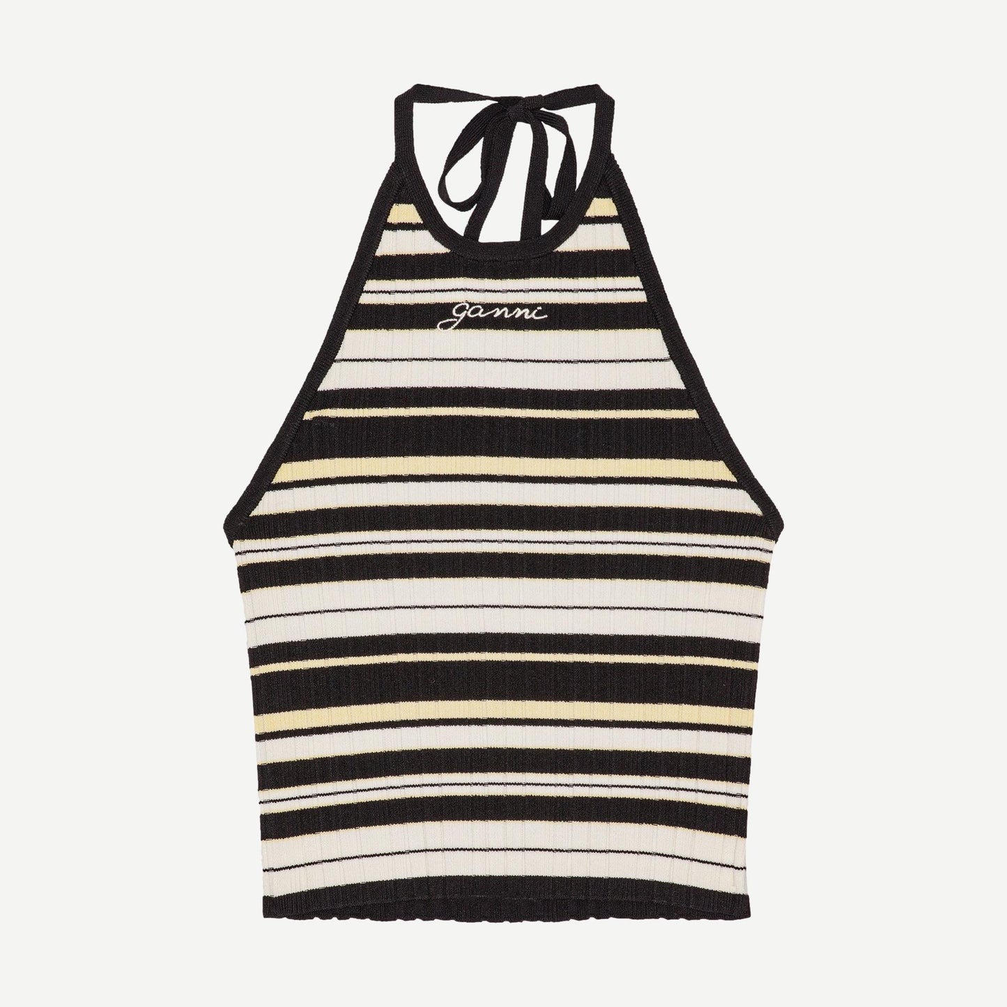 Future Viscose Rib Halterneck Top - Multicolor - Galvanic.co