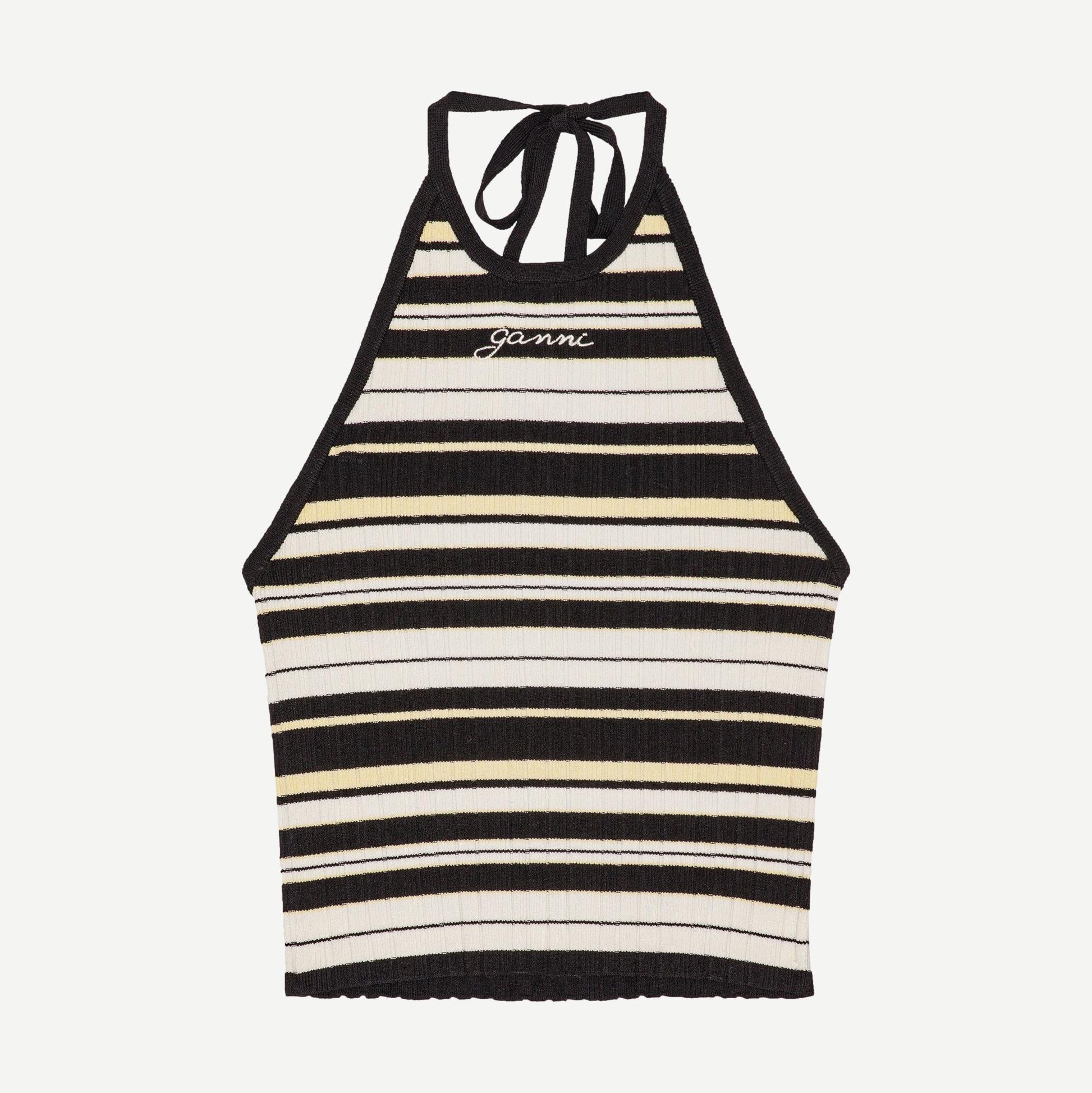 Future Viscose Rib Halterneck Top - Multicolor - Galvanic.co