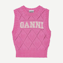 Cotton Rope Short Vest - Rose Violet - Galvanic.co