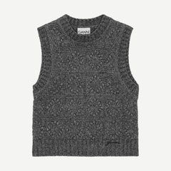 Wool Cotton Bubble Vest - Phantom - Galvanic.co