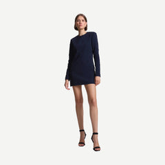 Kenna Embellished Mini Dress - Evening Blue/Jet - Galvanic.co