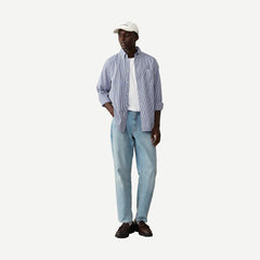 Kent Poplin Shirt - White/Surf Blue - Galvanic.co