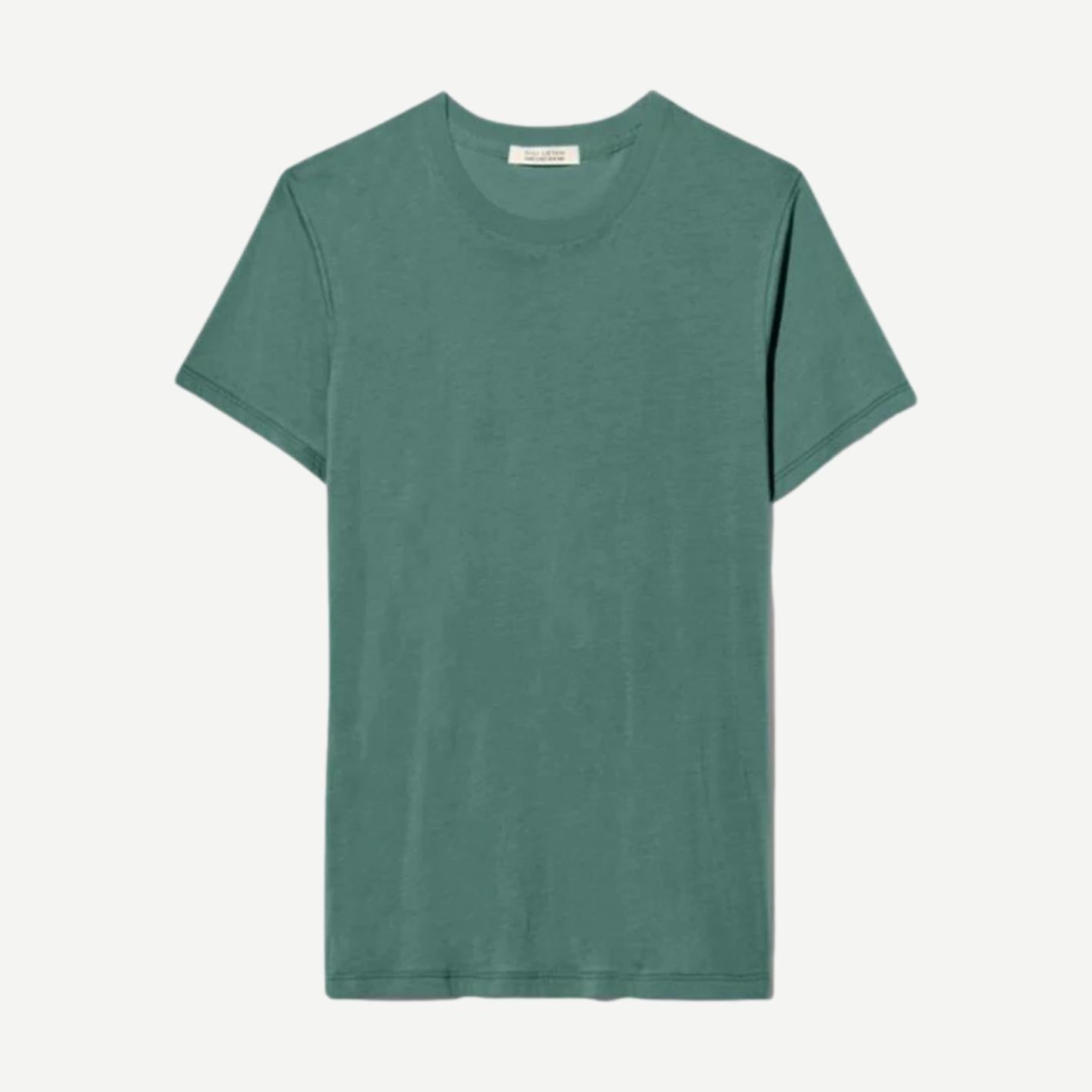 Lana Crewneck Tee - Evergreen - Galvanic.co
