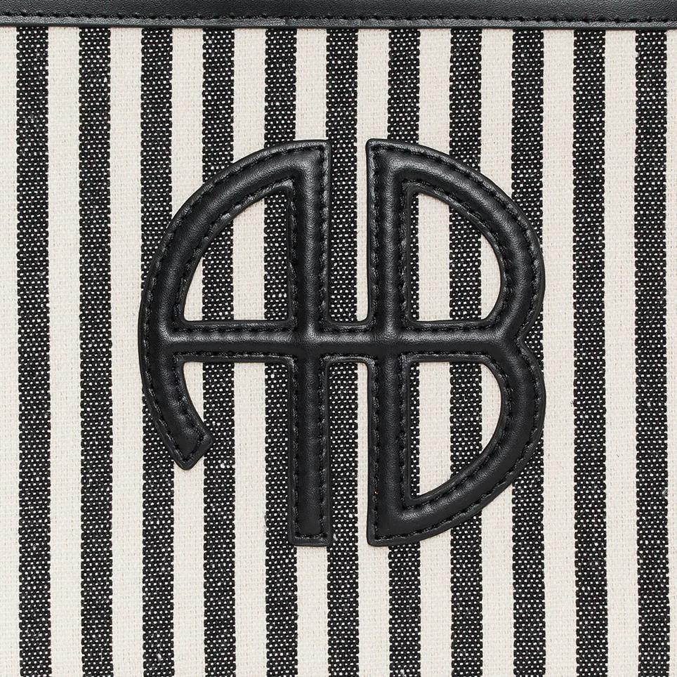 Lili Pouch - Black and White Stripe
