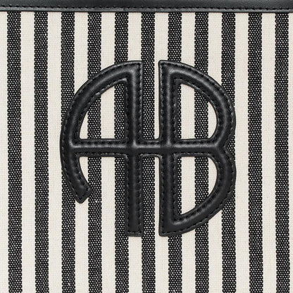 Lili Pouch - Black and White Stripe
