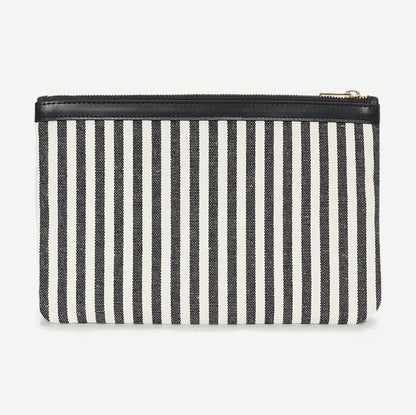 Lili Pouch - Black and White Stripe