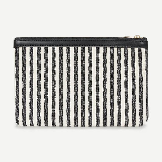 Lili Pouch - Black and White Stripe