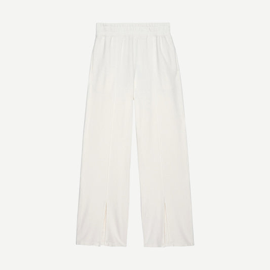 Lincoln Front Slit Knit Pant - Porcelain - Galvanic.co