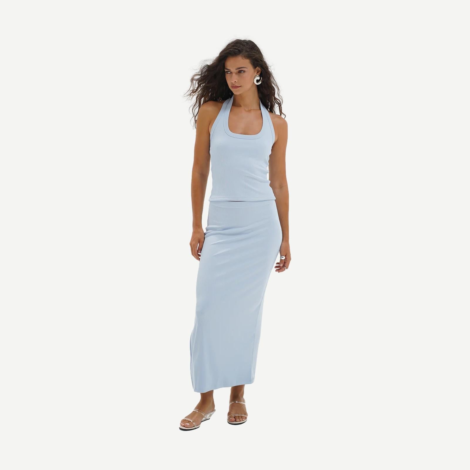 Slater Skirt - Blue Mist - Galvanic.co