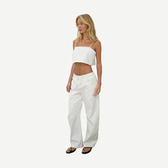 Lennon Pant - White Denim - Galvanic.co