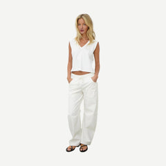 Lennon Pant - White Denim - Galvanic.co