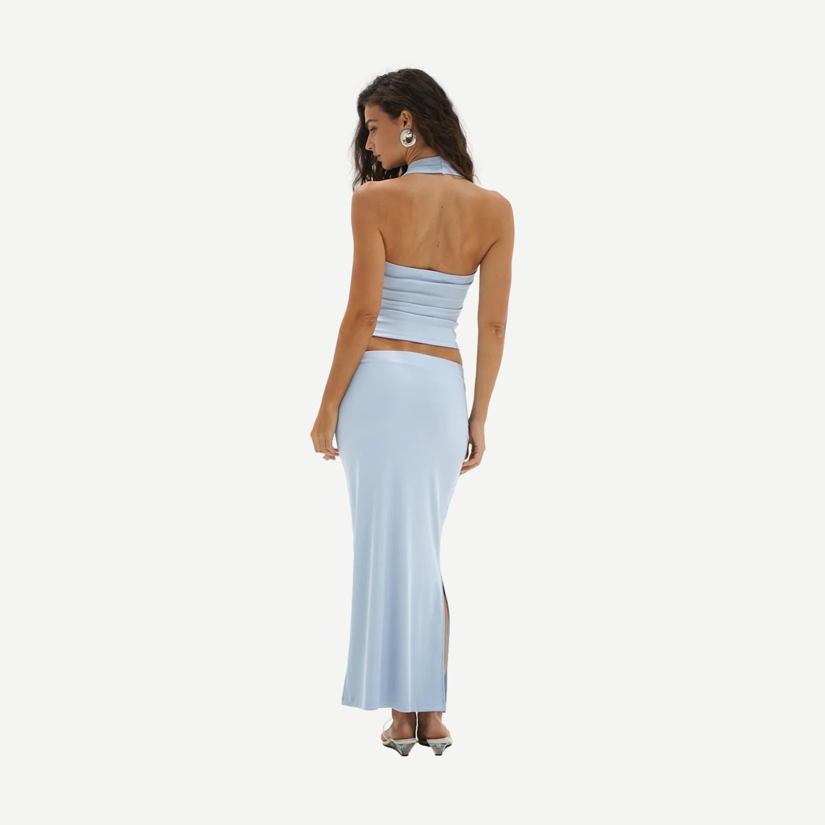 Slater Skirt - Blue Mist - Galvanic.co