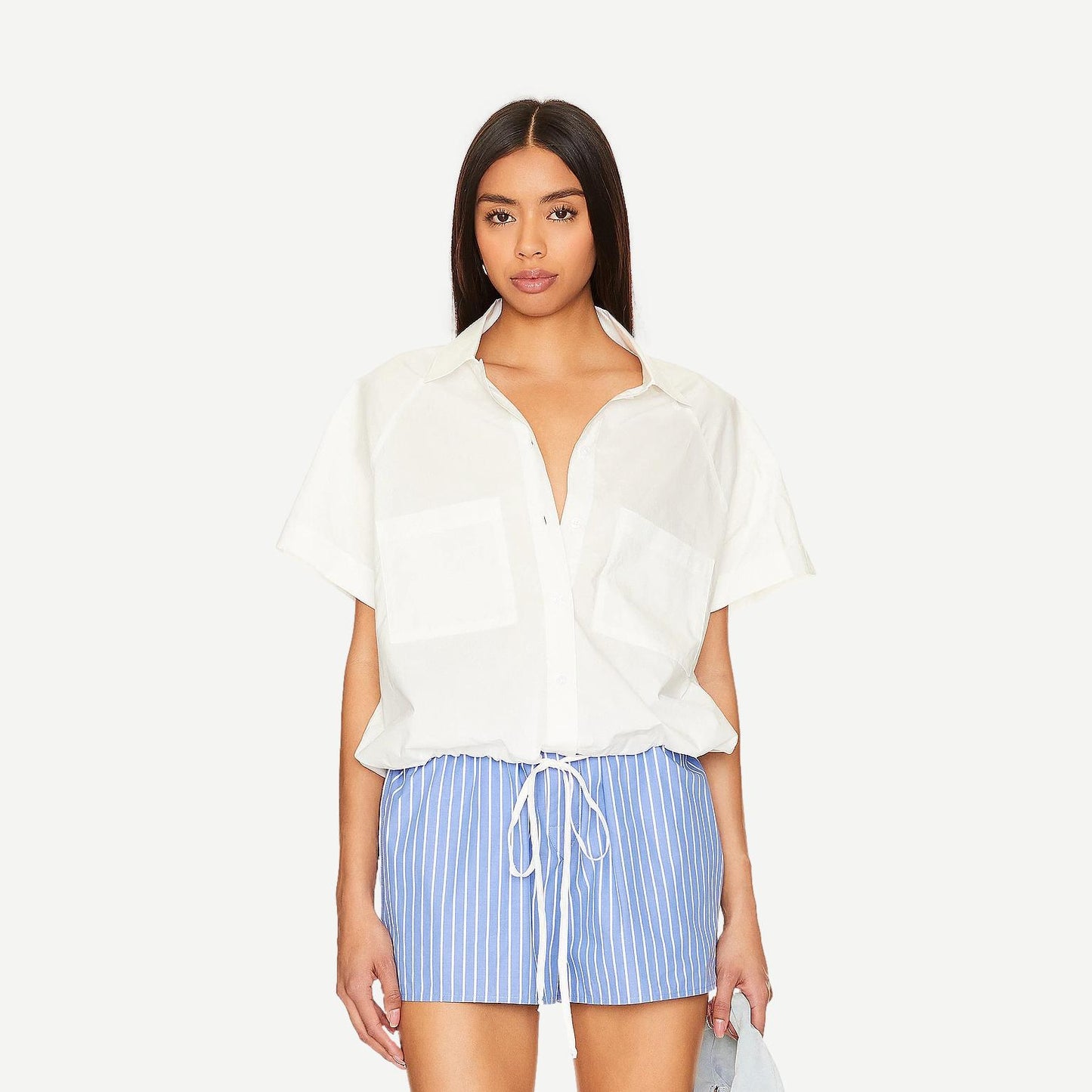 Alpine Short Sleeve Button Up - White - Galvanic.co