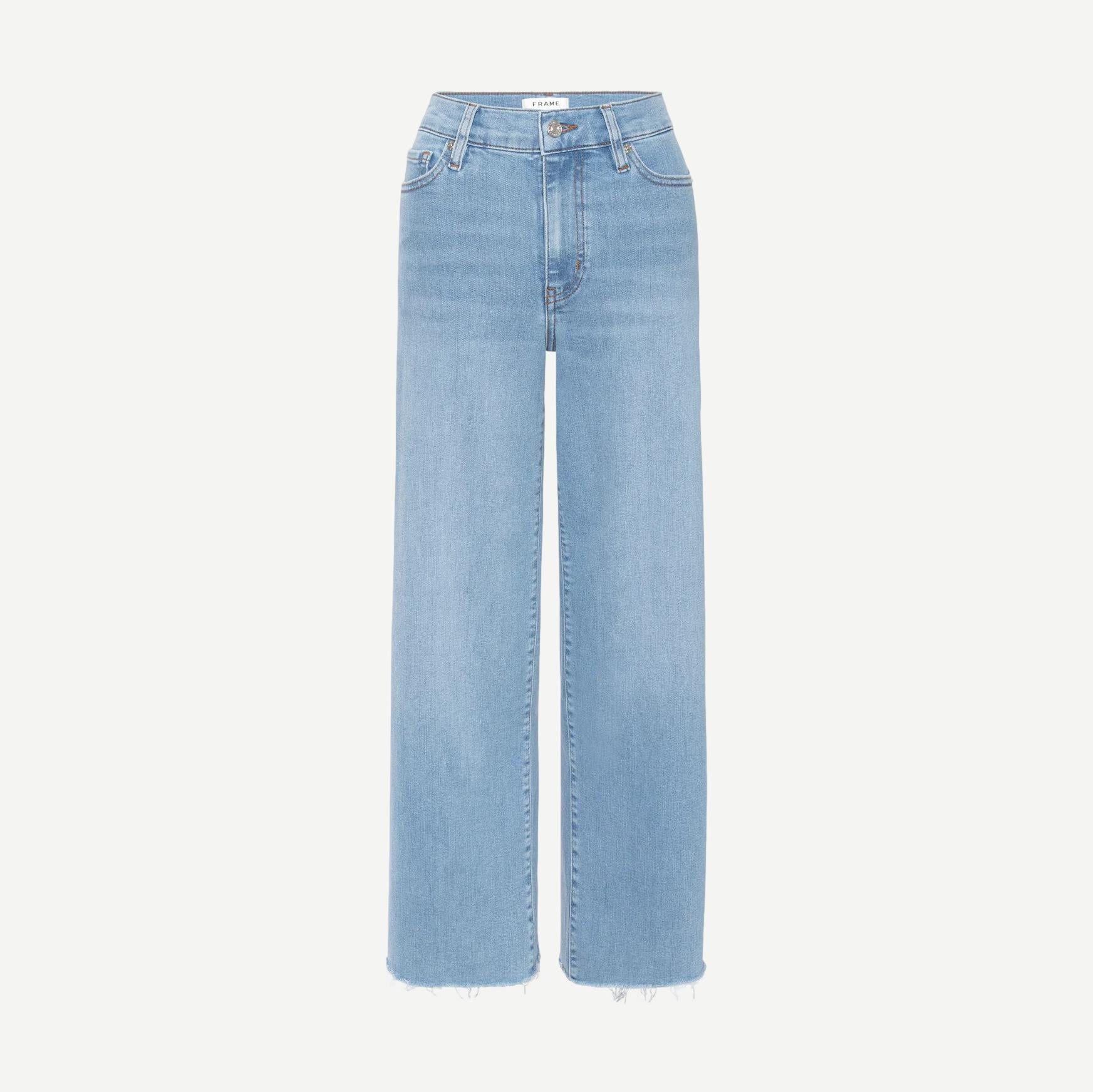 Le Slim Palazzo Crop - Honeymoon Raw Fray - Galvanic.co