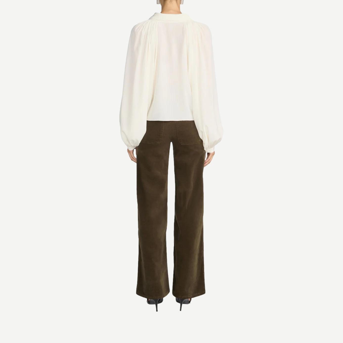 Le Slim Palazzo Modernist Pocket Cord - Rich Military