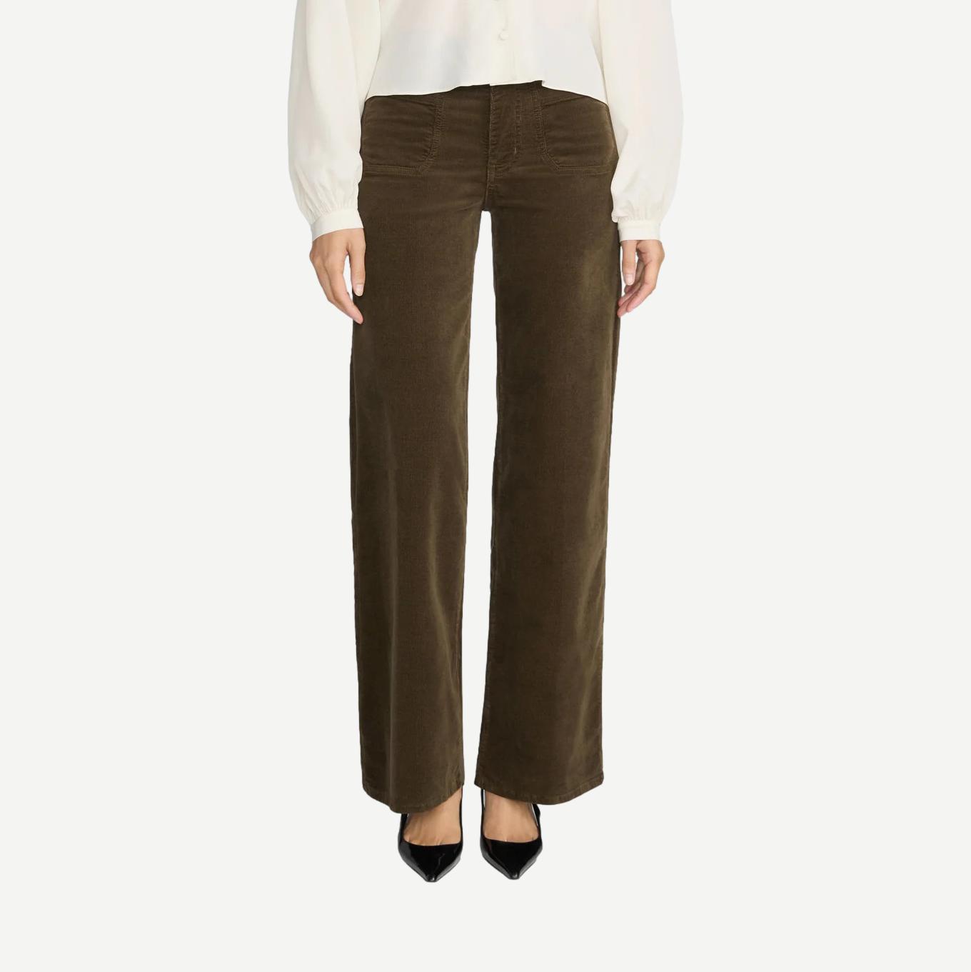 Le Slim Palazzo Modernist Pocket Cord - Rich Military