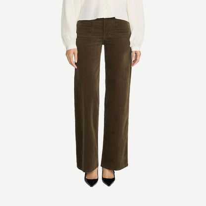 Le Slim Palazzo Modernist Pocket Cord - Rich Military