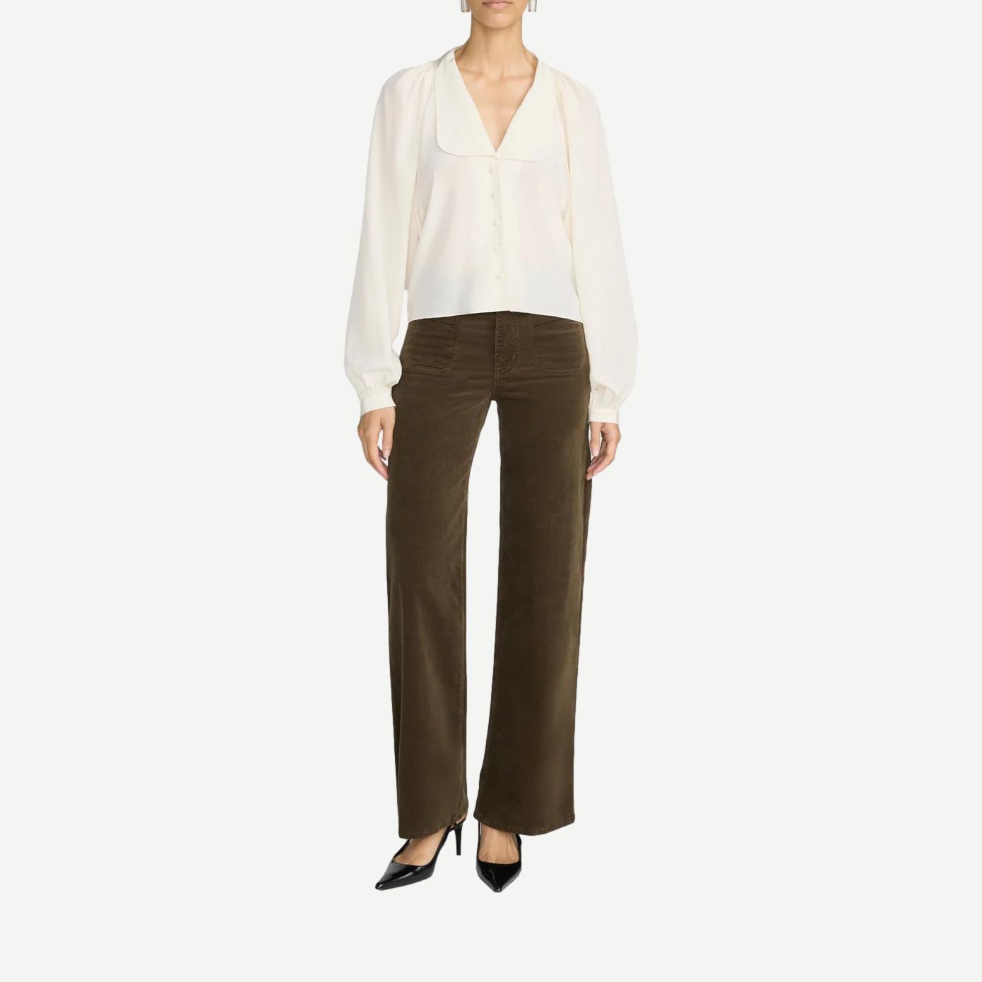 Le Slim Palazzo Modernist Pocket Cord - Rich Military