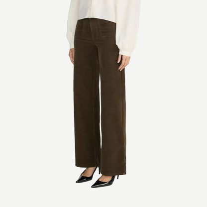 Le Slim Palazzo Modernist Pocket Cord - Rich Military