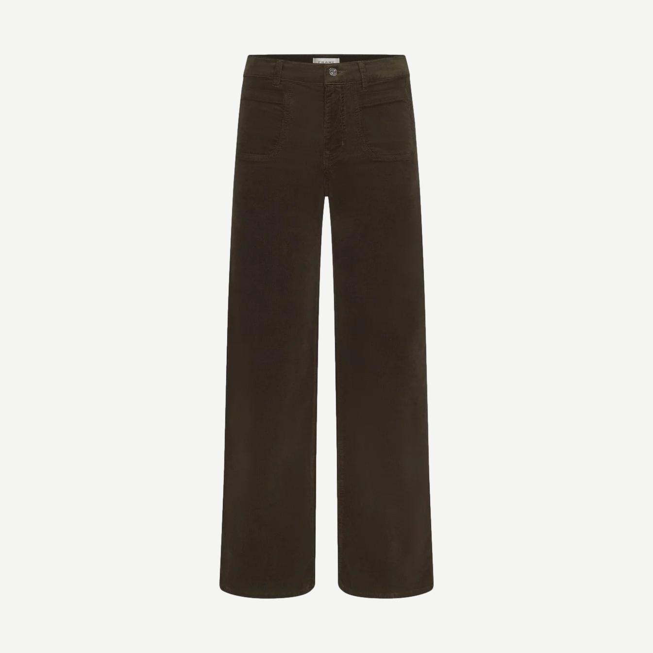 Le Slim Palazzo Modernist Pocket Cord - Rich Military