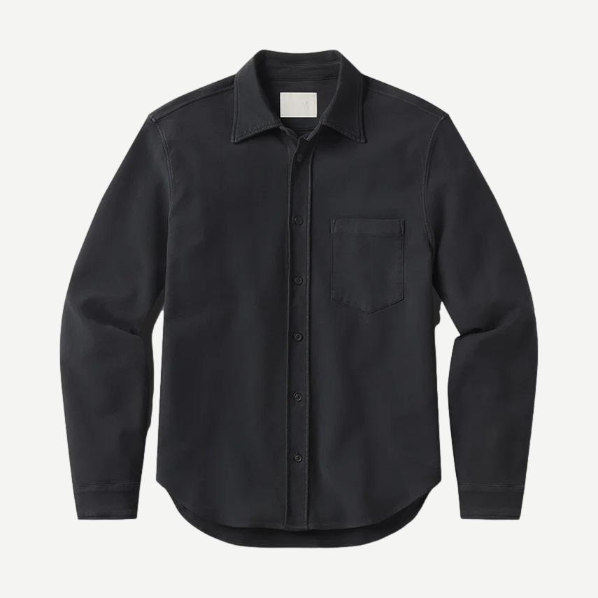 Luca Bucket Dyed Button Up - Gravel