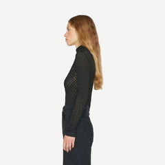 Mesh Lace Turtleneck - Noir - Galvanic.co