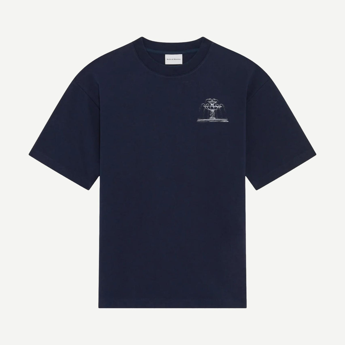 Fountain Print Tee - Navy