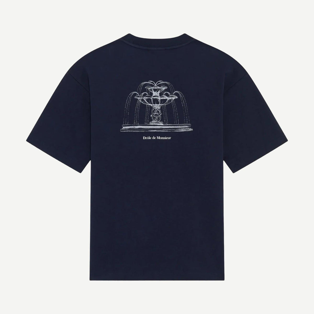 Fountain Print Tee - Navy