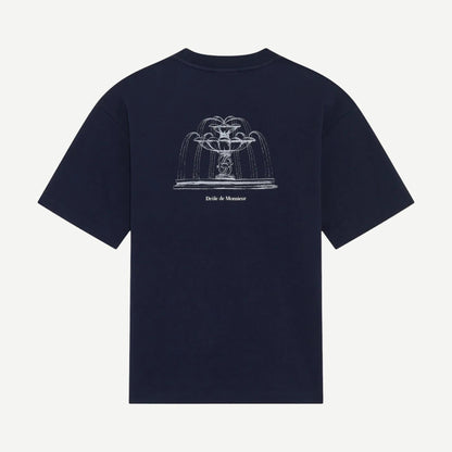 Fountain Print Tee - Navy