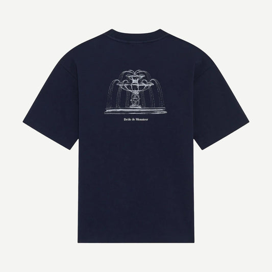 Fountain Print Tee - Navy - Galvanic.co
