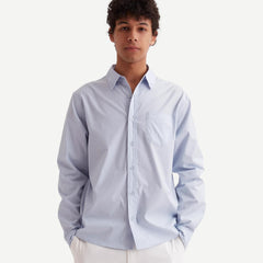 Crosby Twill LS Shirt - Sky Blue - Galvanic.co