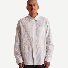 Luis Check L/S Shirt - Ivory - Galvanic.co