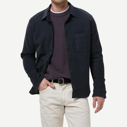 Luca Bucket Dyed Button Up - Gravel