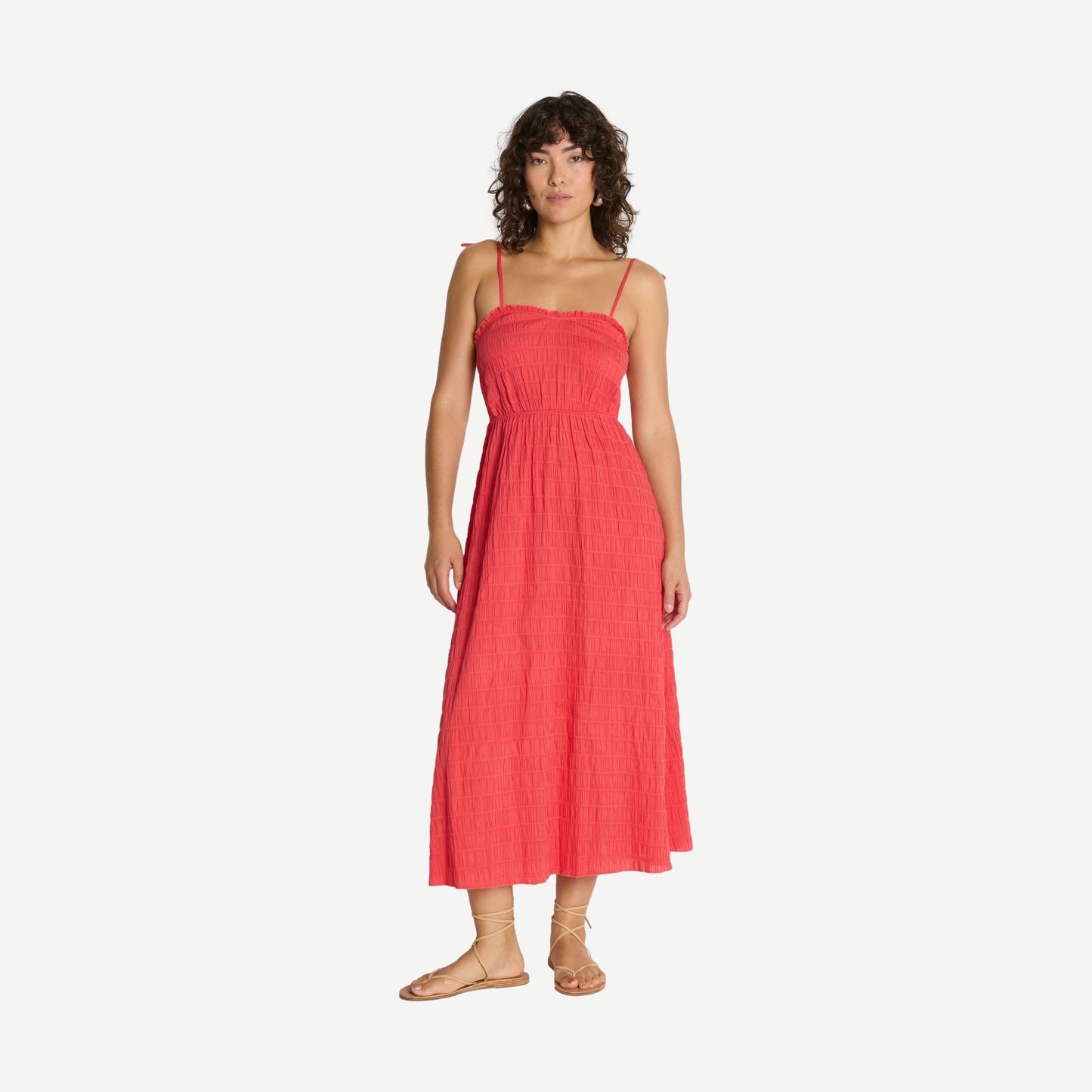 Madeline Tie Midi Dress - Flora
