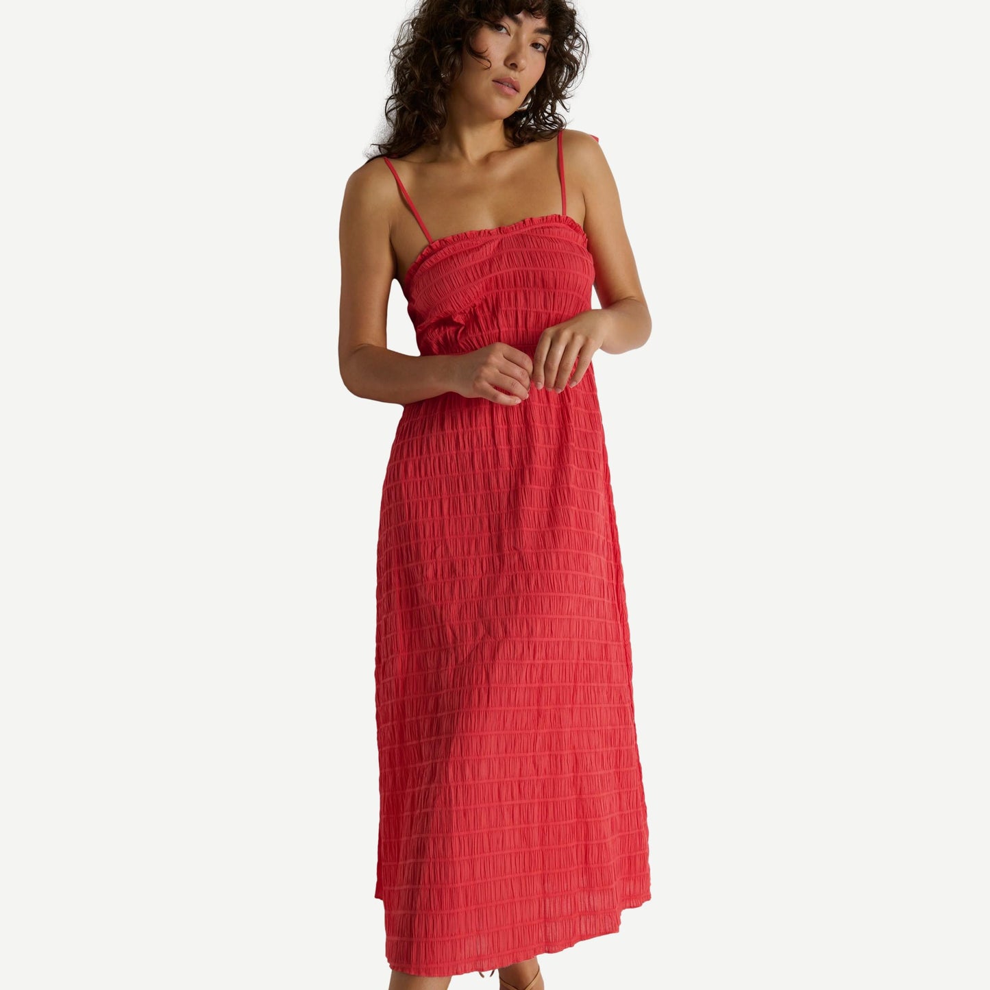 Madeline Tie Midi Dress - Flora