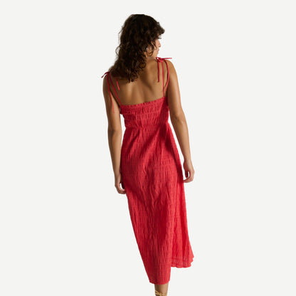 Madeline Tie Midi Dress - Flora