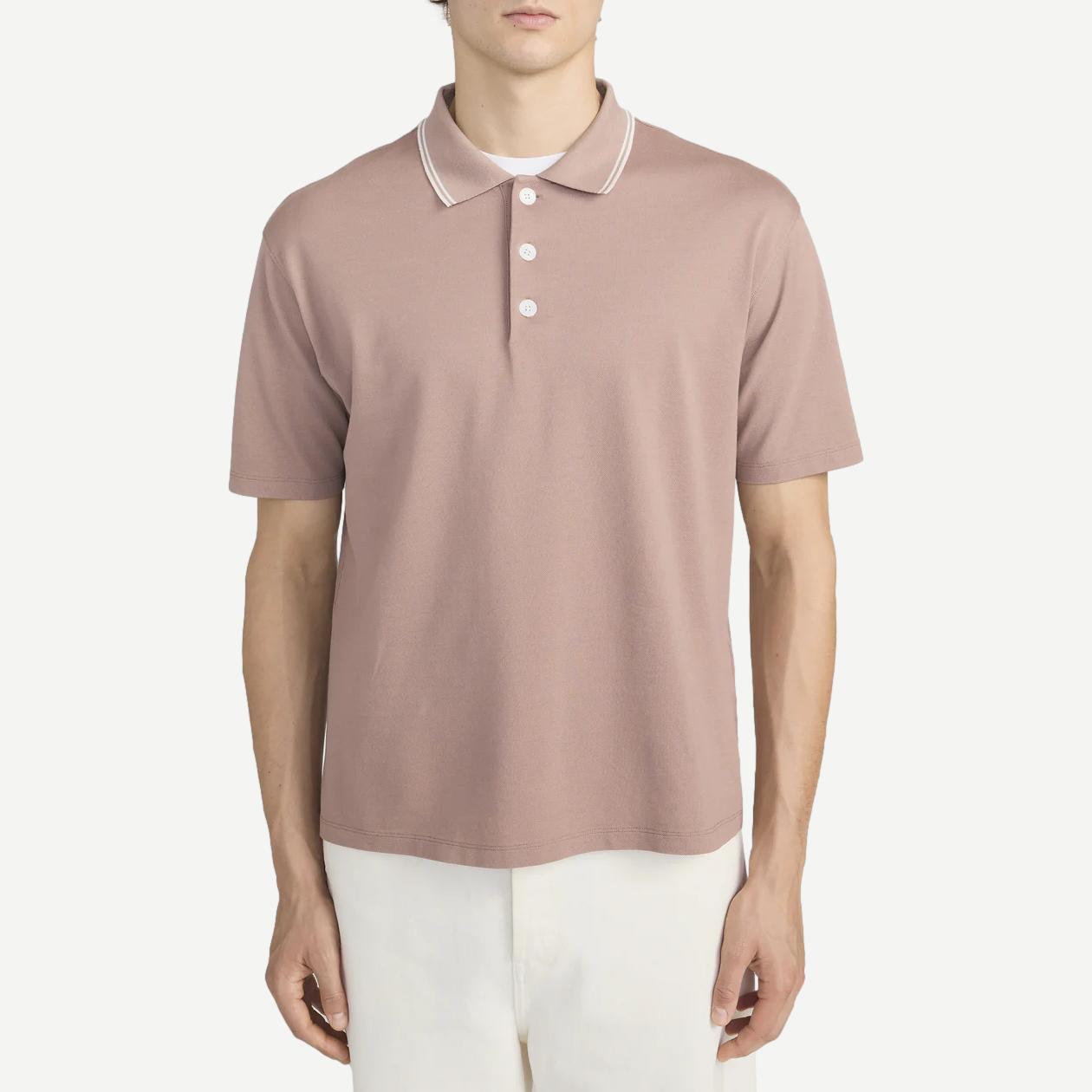 Light Pique Polo - Smokey Mauve - Galvanic.co