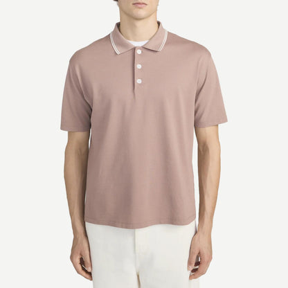 Light Pique Polo - Smokey Mauve - Galvanic.co