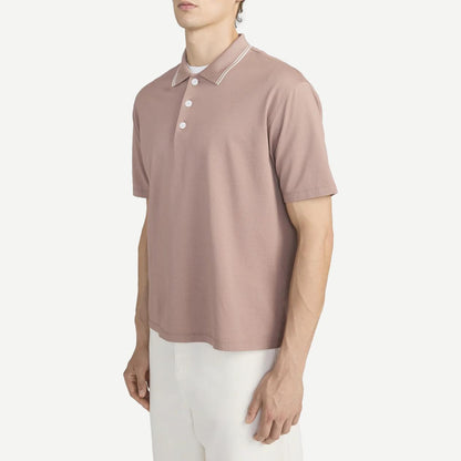 Light Pique Polo - Smokey Mauve - Galvanic.co