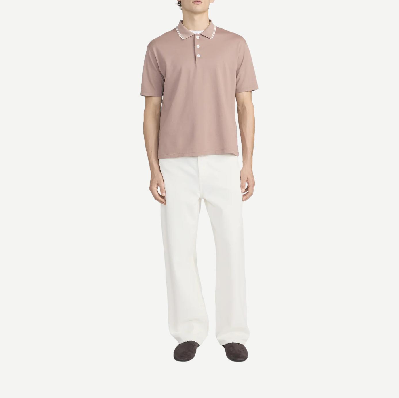 Light Pique Polo - Smokey Mauve - Galvanic.co